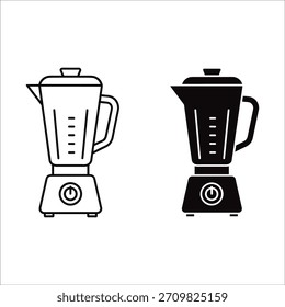 Blender Icon Outline e dispositivo de cozinha Solid Fill