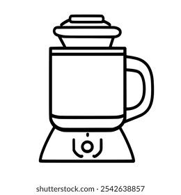 Blender icon representing kitchen appliances and food preparation.