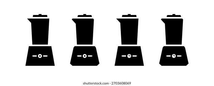 Batidora en concepto de estilo negro - Vector de stock.