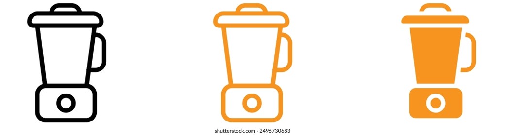 Blender Icon Set Kitchen Appliance Illustrations for Cooking and Recipe Projects