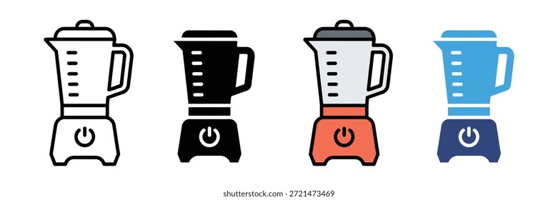 Conjunto de iconos de licuadora. símbolo de electrodoméstico de cocina. icono de mezclador de alimentos. Ilustración vectorial