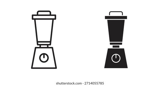 Diseños de Vector de silueta de icono de licuadora. Trazos editables