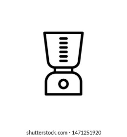 Blender Icon , Template Design Emblem Isolated Illustration , Kitchen Food Juice Fresh , Outline Solid Background White
