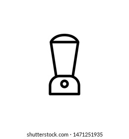 Blender Icon , Template Design Emblem Isolated Illustration , Kitchen Food Juice Fresh , Outline Solid Background White
