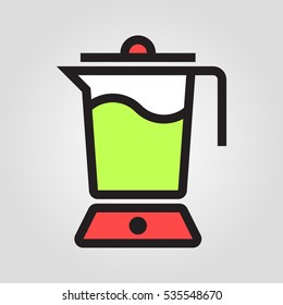Blender icon in trendy flat style isolated on grey background. Kitchen symbol for your design, logo, UI. Vector illustration, EPS10.