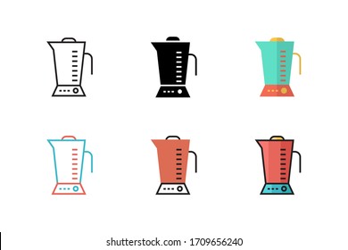 blender icon vector illustration with six different style design. isolated on white background