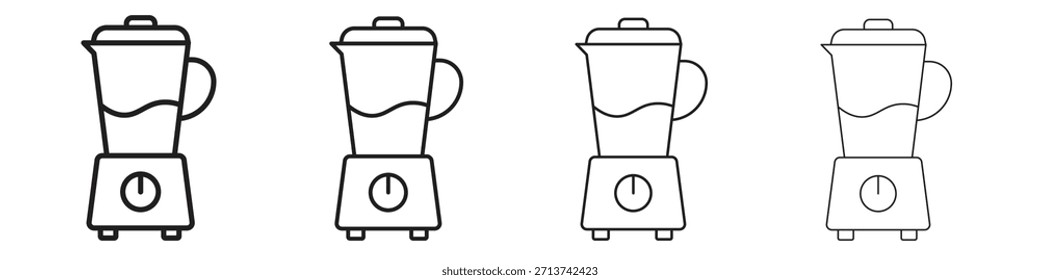 Ícone do liquidificador. Pictogramas isolados por vetor.