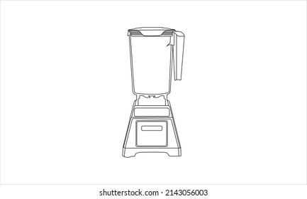 Blender Icon Vector Line Art. Line Blender Kitchen Utensil Object Vector Illustration. Home Appliance Electrolux PNG. Modern Kitchen Blender. Blender Thin Line Icon Kitchen And Cooking Mixer