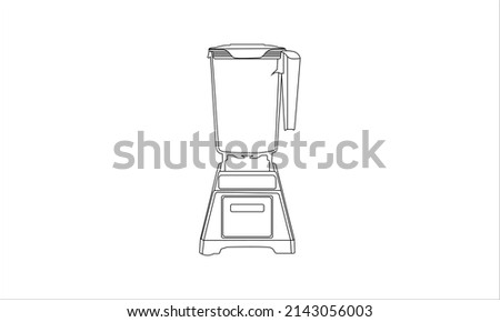 Blender icon vector line art. Line blender kitchen utensil object vector illustration. Home Appliance Electrolux PNG. Modern kitchen blender. Blender thin line icon kitchen and cooking mixer