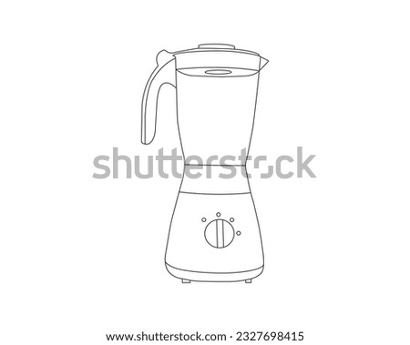 Blender icon vector line art. Line blender kitchen utensil object vector illustration. Home Appliance Electrolux PNG. Modern kitchen blender. Blender thin line icon kitchen and cooking mixer