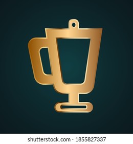 Blender icon vector logo  Gradient gold metal and dark background