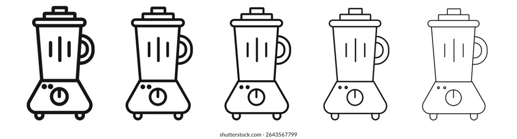 ícone do liquidificador vetor estrutura de tópicos conjunto sinal de ilustração