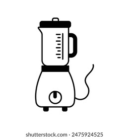 Icono de licuadora con fondo blanco Vector ilustración de stock
