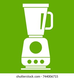 Blender icon white isolated on green background. Vector illustration