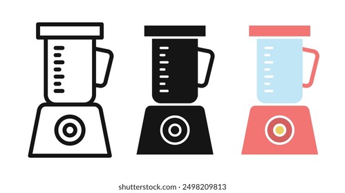 Blender iconicon vector collection in outlined and solid style