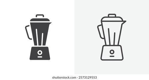 Blender icons. flat and line style set