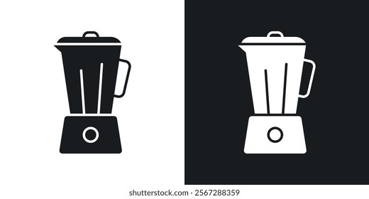 Blender icons in solid black and white colors