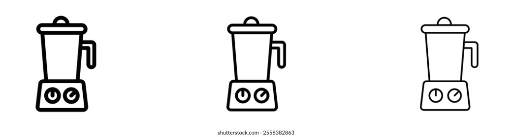 Blender icons in tree different stroke sizes