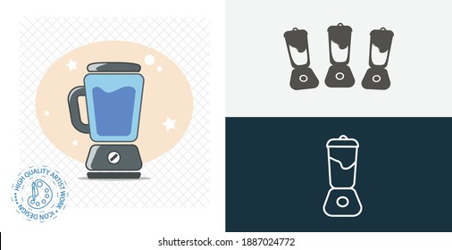 icono vectorial aislado del mezclador. Elemento de diseño de dispositivos