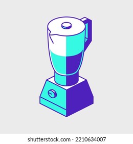 Blender isometric vector icon illustration