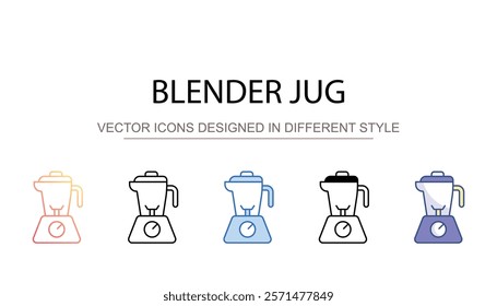 Blender Jug icon design with white background stock illustration