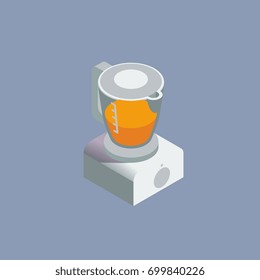 blender with juice, isometric vector illustration icon