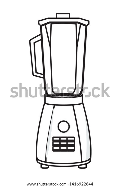 Blender Kitchen Appliance Cartoon Vector Illustration Stock Vector Royalty Free 1416922844