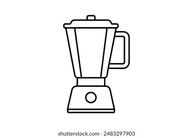 Blender line art silhouette vector