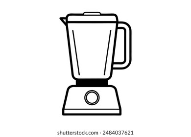 Blender line art silhouette vector