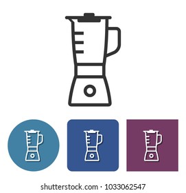 Blender line icon in different variants 