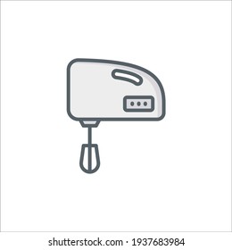 Icono De Línea De Blender Aislado En Fondo Blanco
