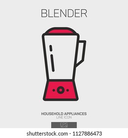 Blender line icon two color