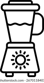 Diseño de icono de Vector de línea de licuadora