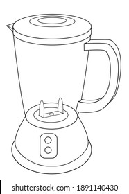 Blender line vector illustration.
isolated on white background.Top view