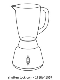 blender line vector illustration,
isolated on white background.top view