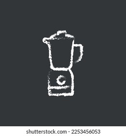Icono de tiza lineal para ampollas. Efecto de dibujo manual. Ilustración negra aislada por vectores
