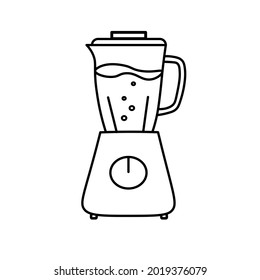 Blender is a linear icon. Kitchen appliances. For making smoothies, fruit purees, ice cream. 