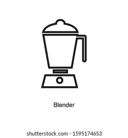 Blender linear icon vector on white background. Black icon illustration