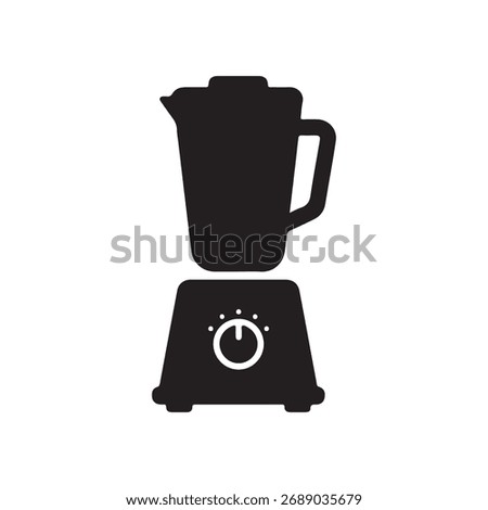 Blender machine blade silhouette vector flat illustration design