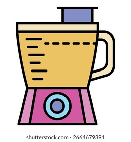 Ícone da máquina do liquidificador. Contorno máquina liquidificador ícone vetor cor plana isolado