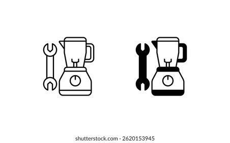 Blender Machine Repair icon design with white background stock illustration