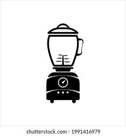 Blender Mixer Icon, Kitchen Home Electric Appliance Vector Art Illustration