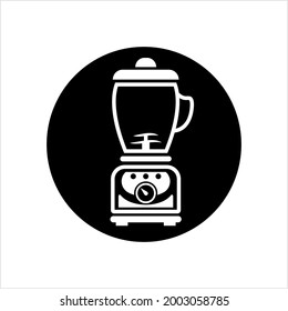 Blender Mixer Icon, Kitchen Home Electric Appliance Vector Art Illustration