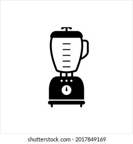 Blender Mixer Icon, Kitchen Home Electric Appliance Vector Art Illustration