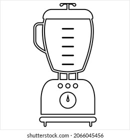 Blender Mixer Icon, Kitchen Home Electric Appliance Vector Art Illustration