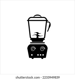 Blender Mixer Icon, Kitchen Home Electric Appliance Vector Art Illustration