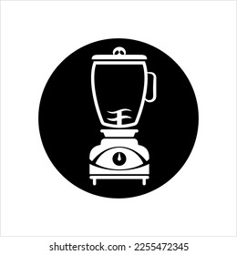 Blender Mixer Icon, Kitchen Home Electric Appliance Vector Art Illustration