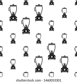 Blender Mixer Icon Seamless Pattern, Kitchen Home Electric Appliance Vector Art Illustration
