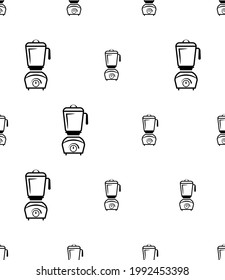 Mischpult Symbol Nahtloses Muster, Elektrische Einheit Küche Vektorgrafik Illustration