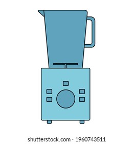 Blender, mixer, juicer cooking tool icon. Vector illustration in flat line style on a white isolated background.